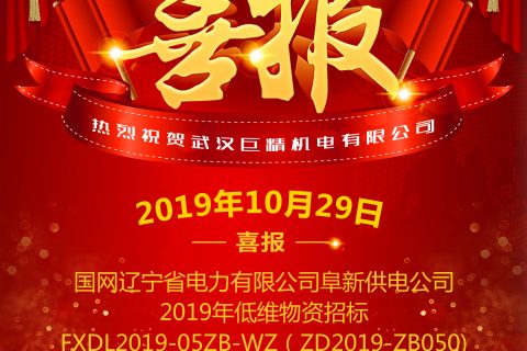 热烈祝贺凯时娱乐中标国网辽宁省电力有限公司阜新供电公司2019年低维物资招标